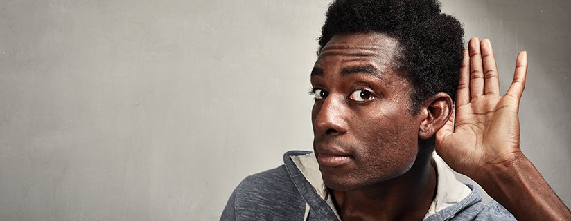 Listening,black,man.