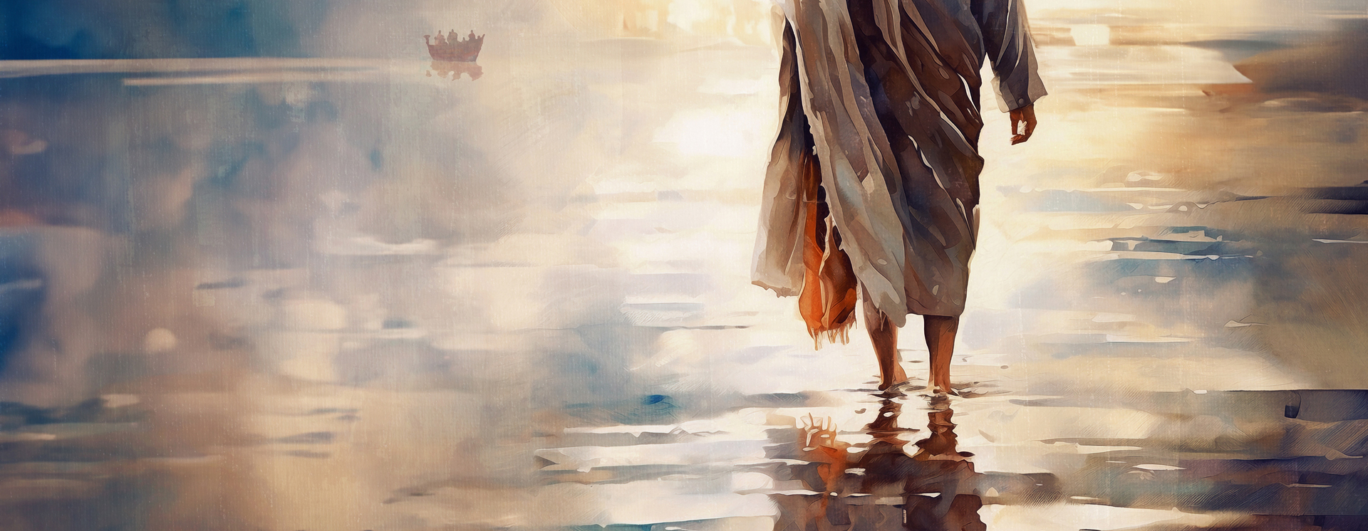 jesus walking on water
